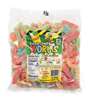 Toxic Waste 2.2lb Sour Chewy Worms Bulk Bag